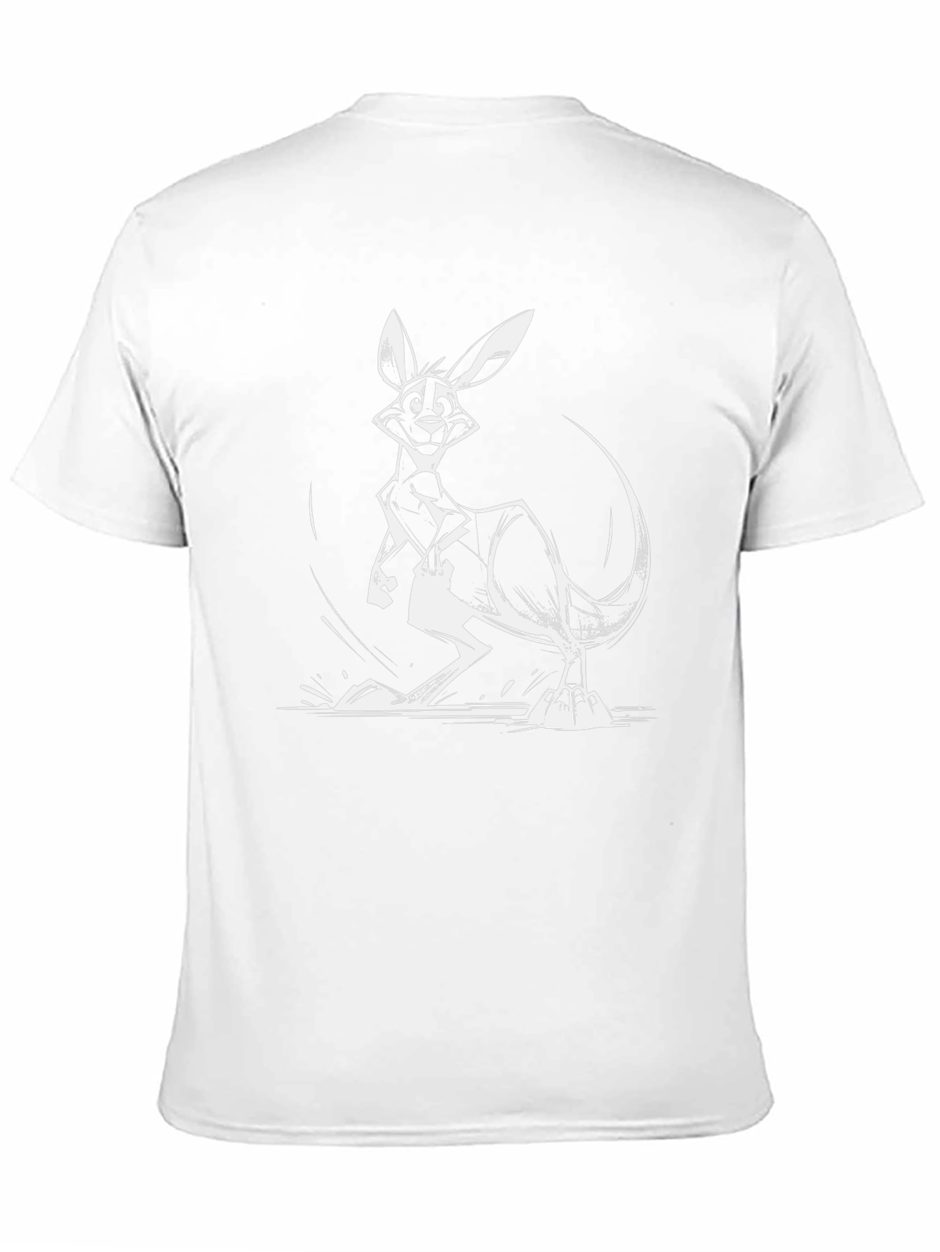Cool Kangaroo Graphic T-Shirt - Black Cotton Blend