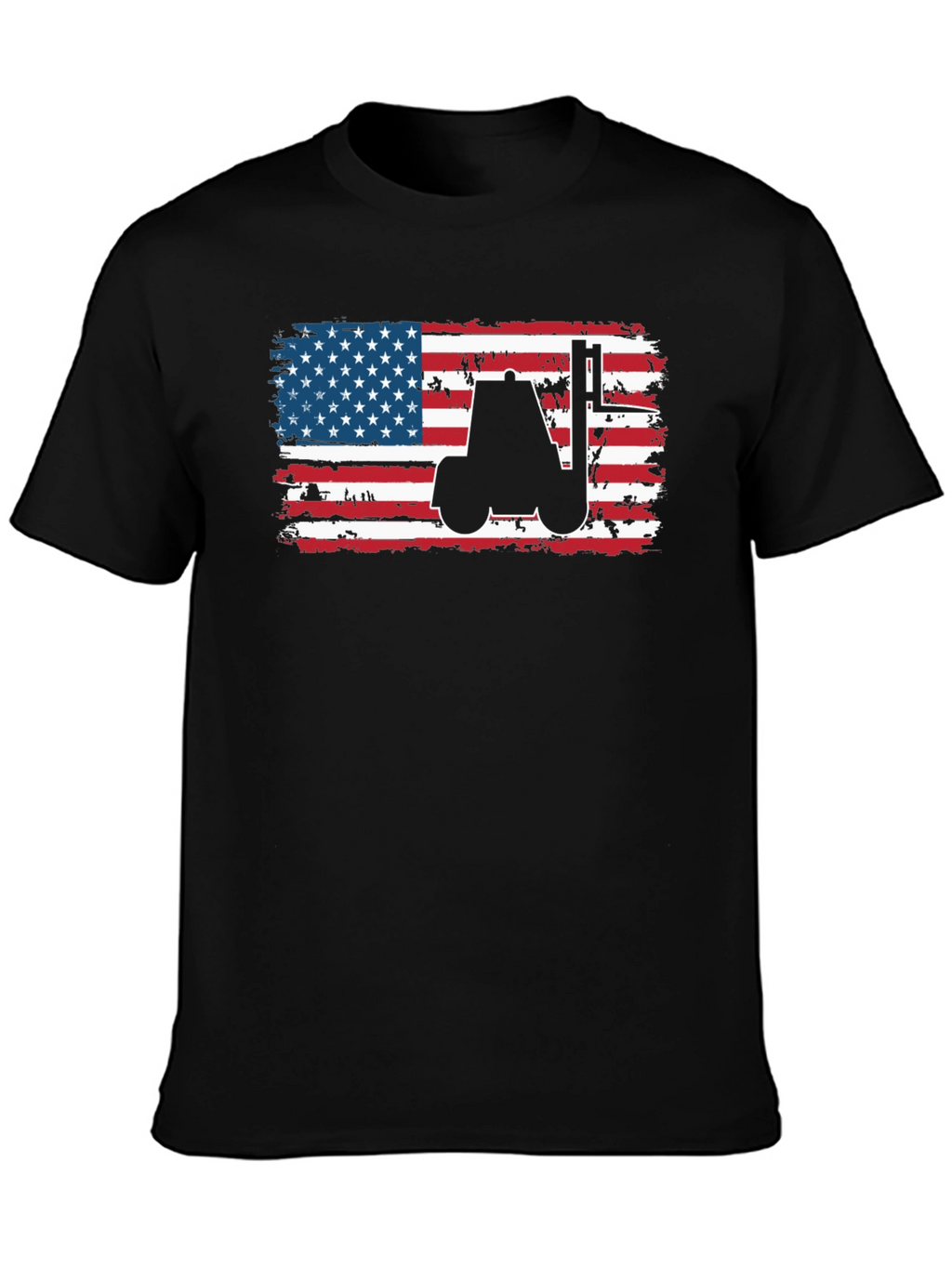 American Flag Forklift T-Shirt