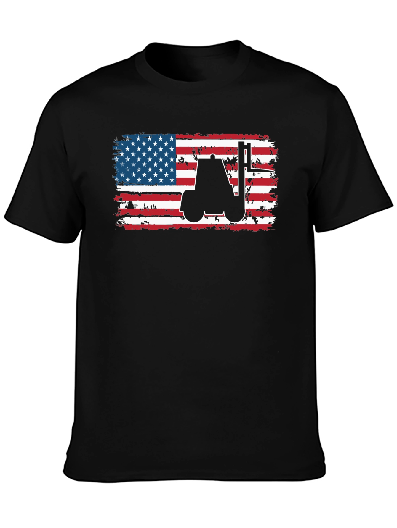 American Flag Forklift T-Shirt