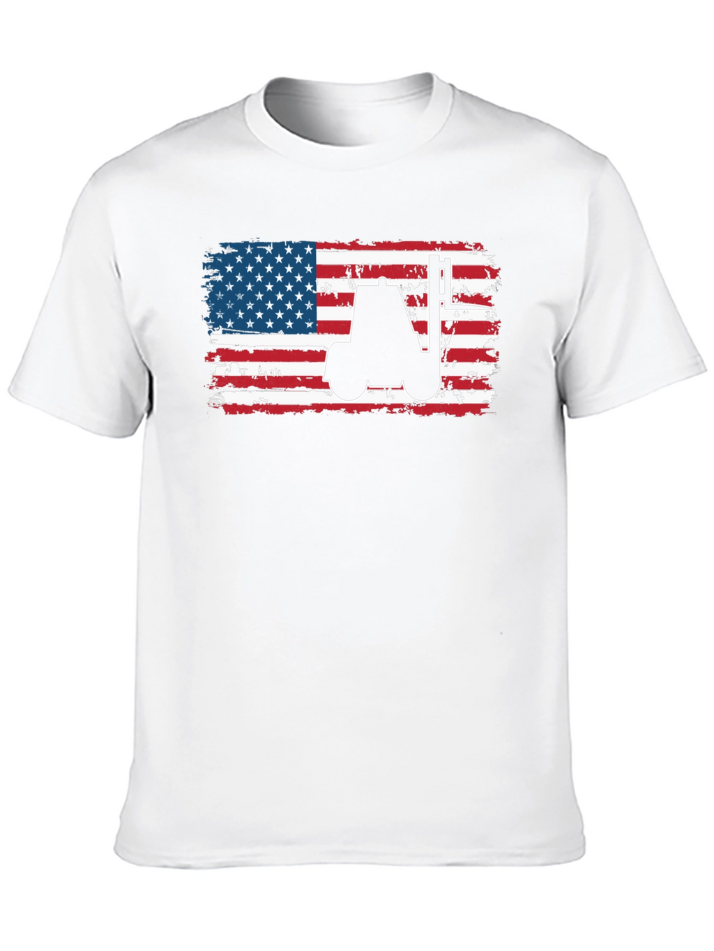 American Flag Forklift T-Shirt
