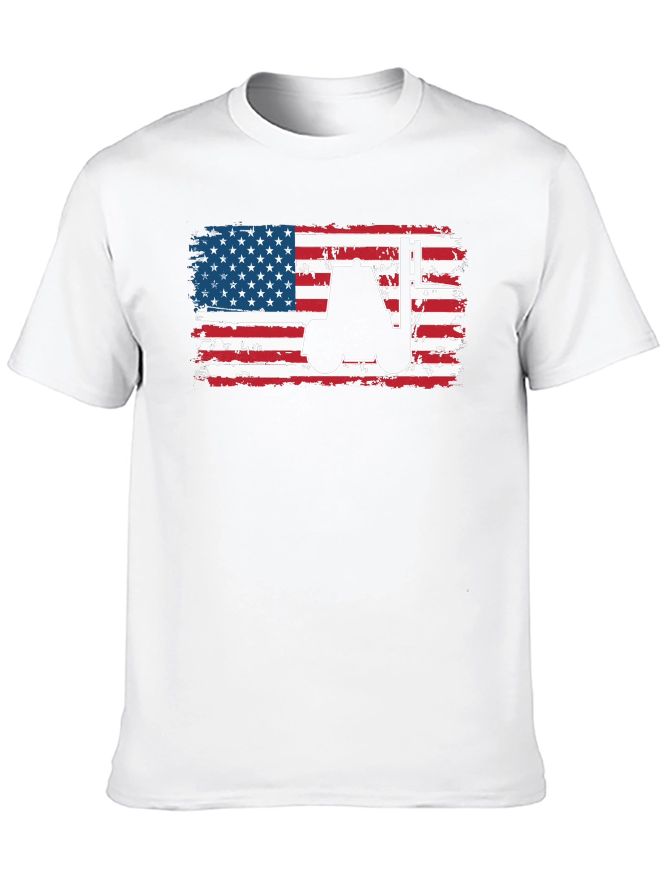 American Flag Forklift T-Shirt
