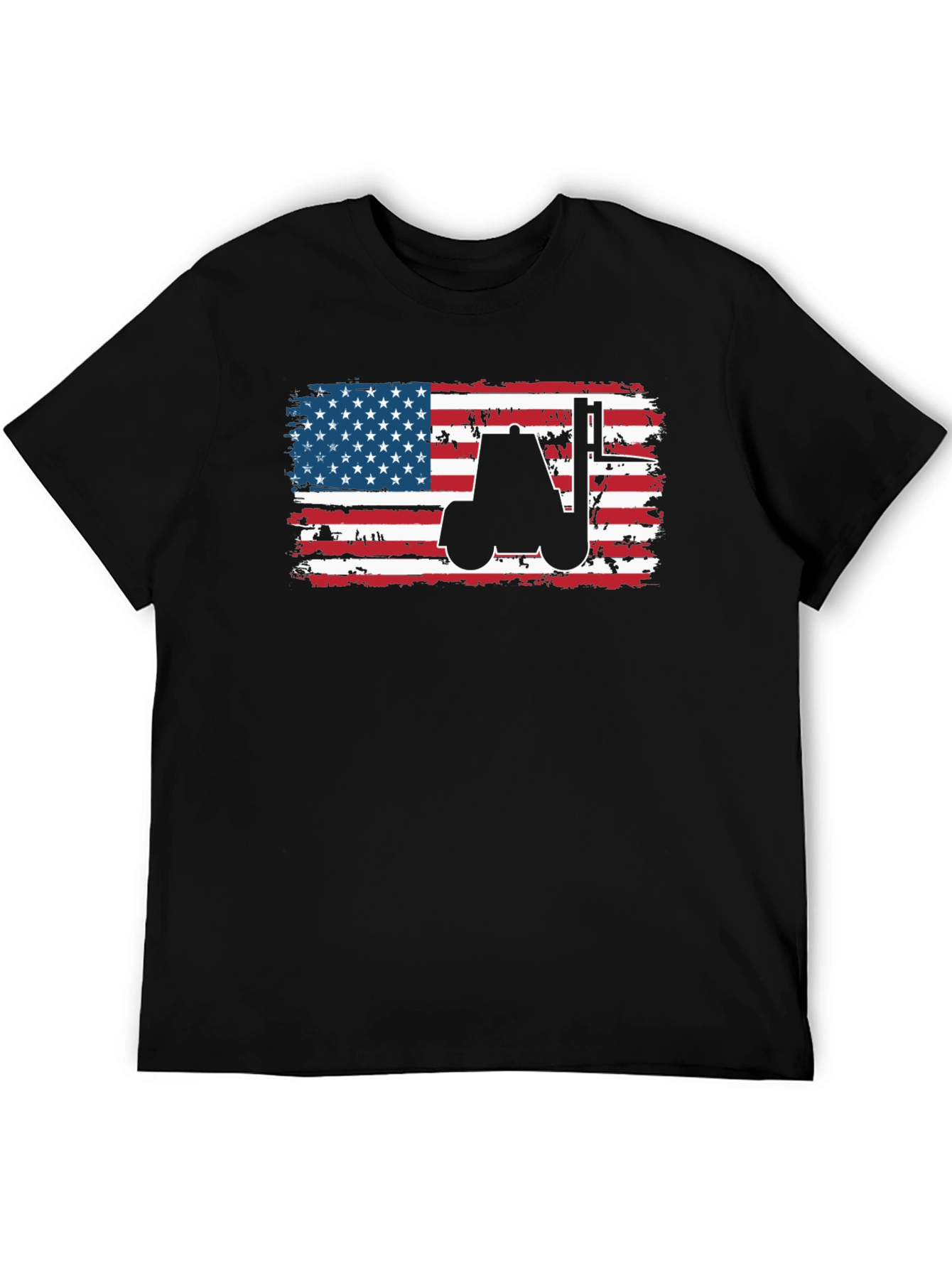 American Flag Forklift T-Shirt