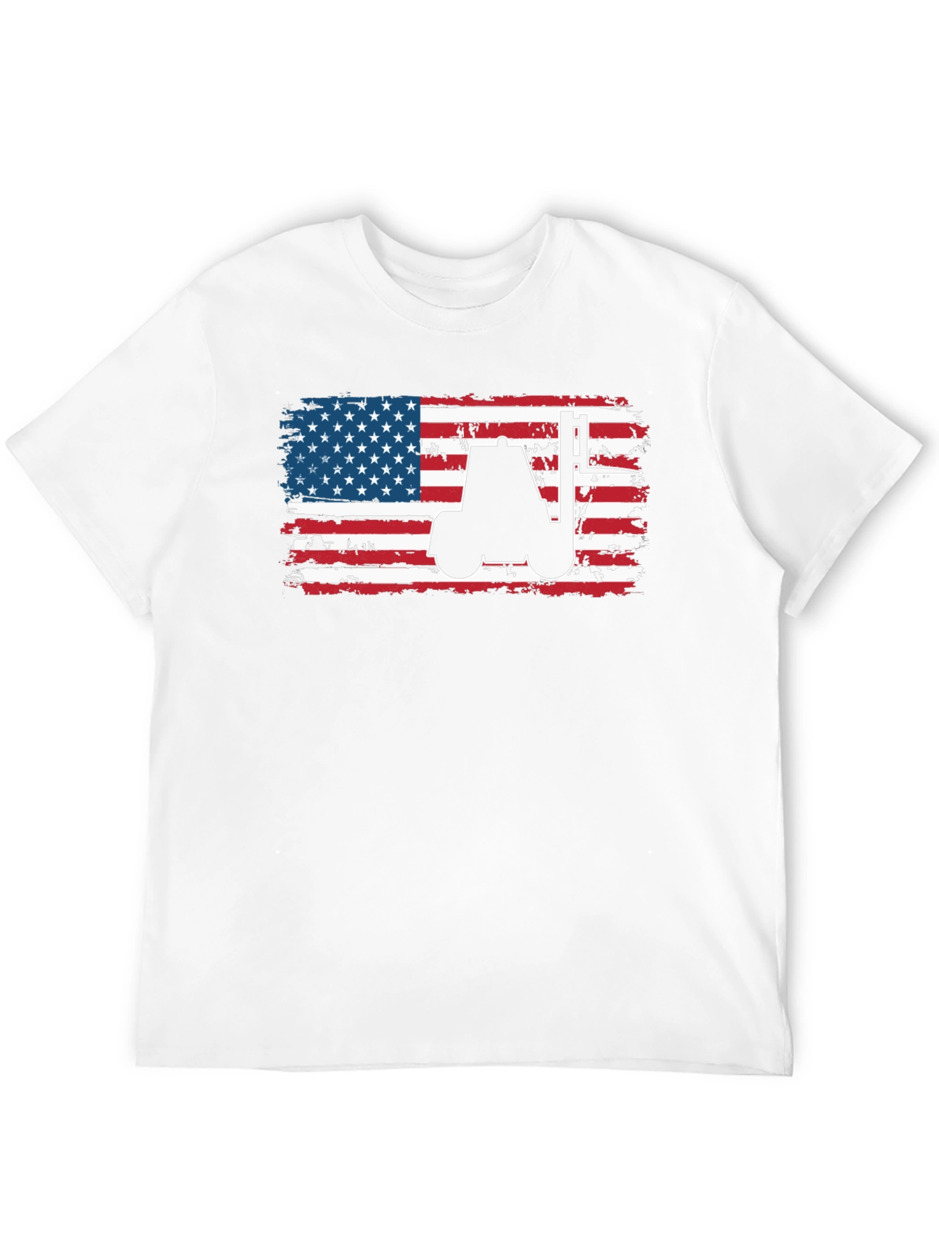 American Flag Forklift T-Shirt