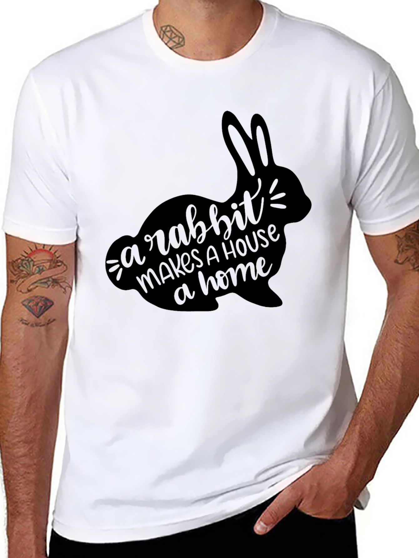 Rabbit Home T-Shirt - Pet Lover Tee