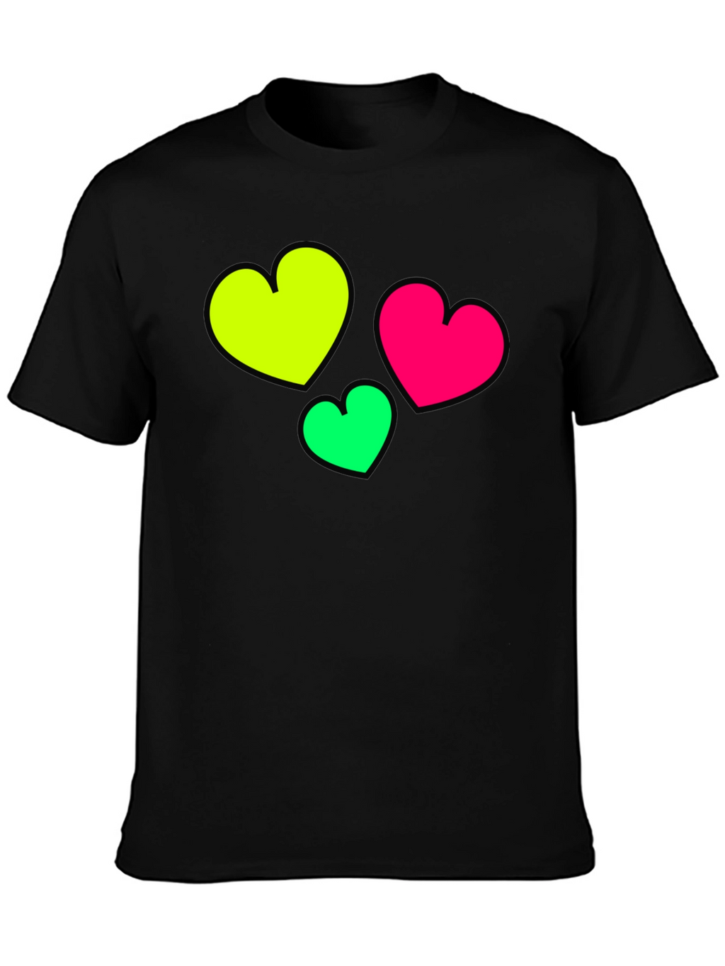 Heart Graphic Black T-Shirt
