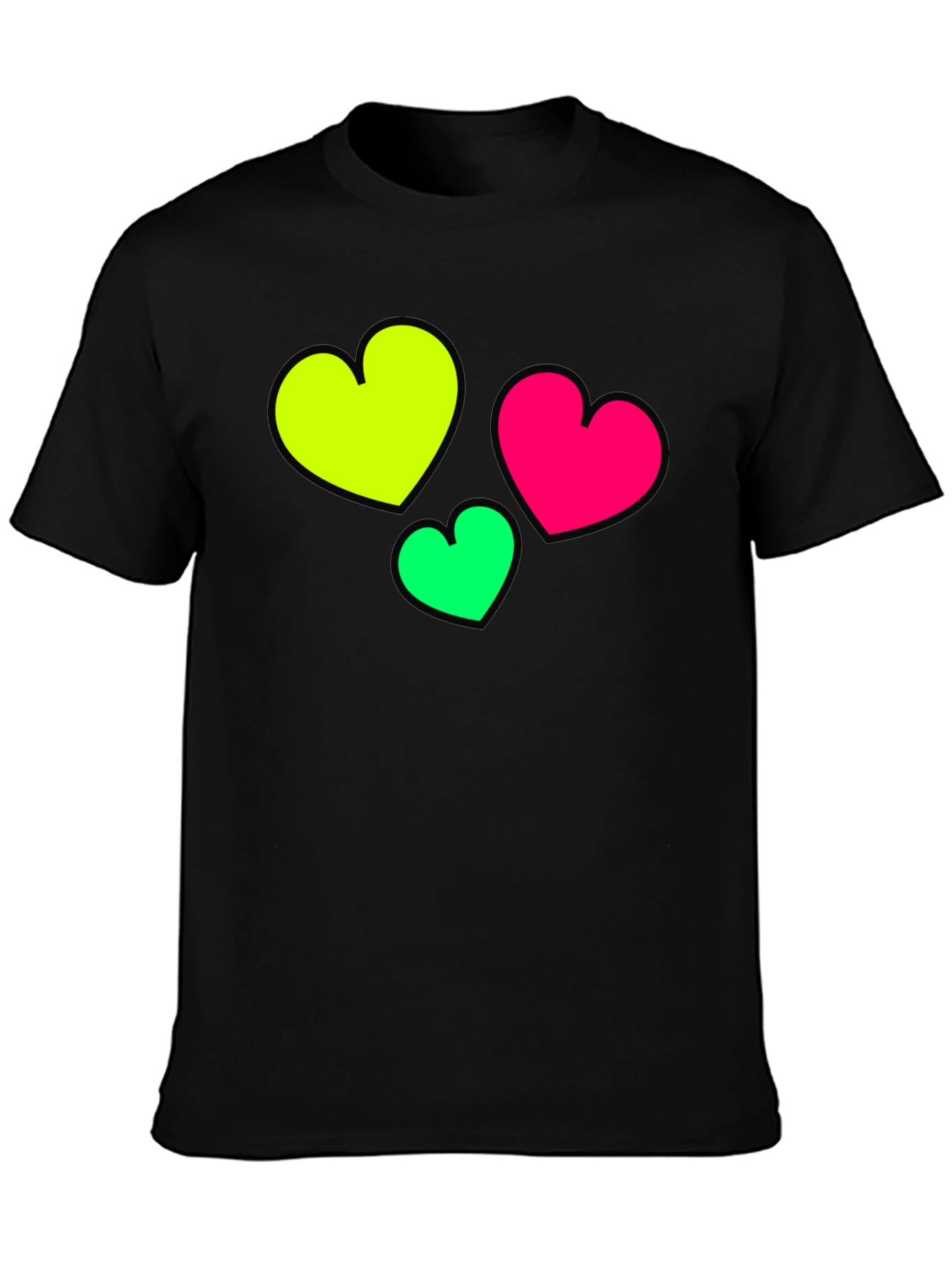 Heart Graphic Black T-Shirt