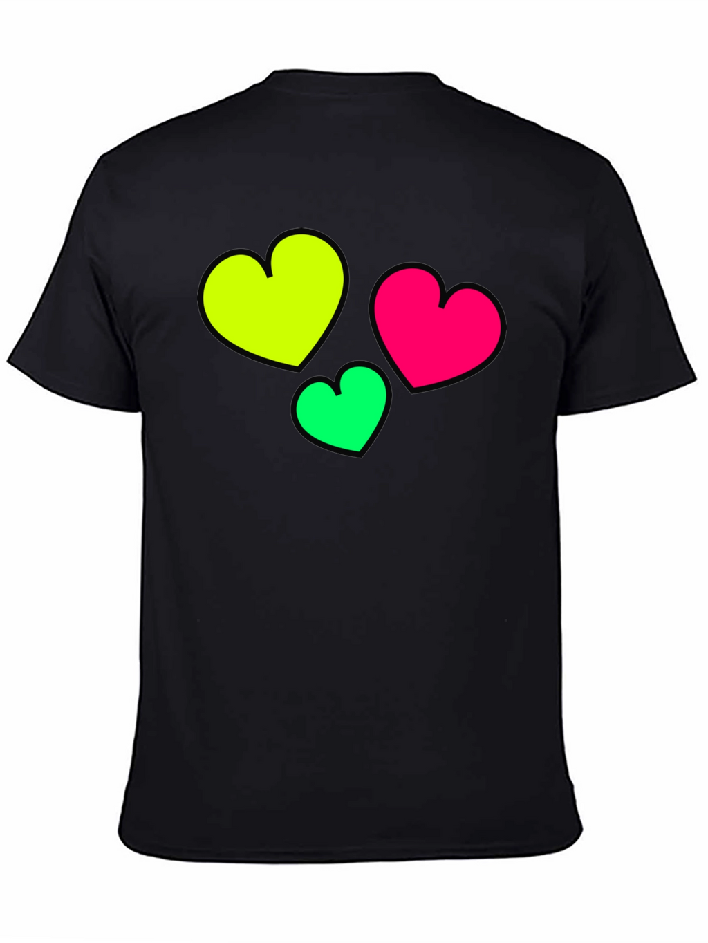 Heart Graphic Black T-Shirt