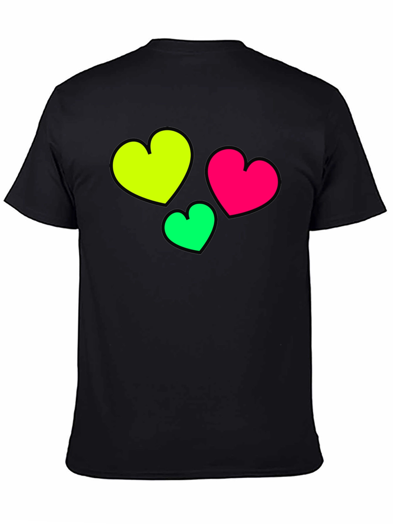 Heart Graphic Black T-Shirt
