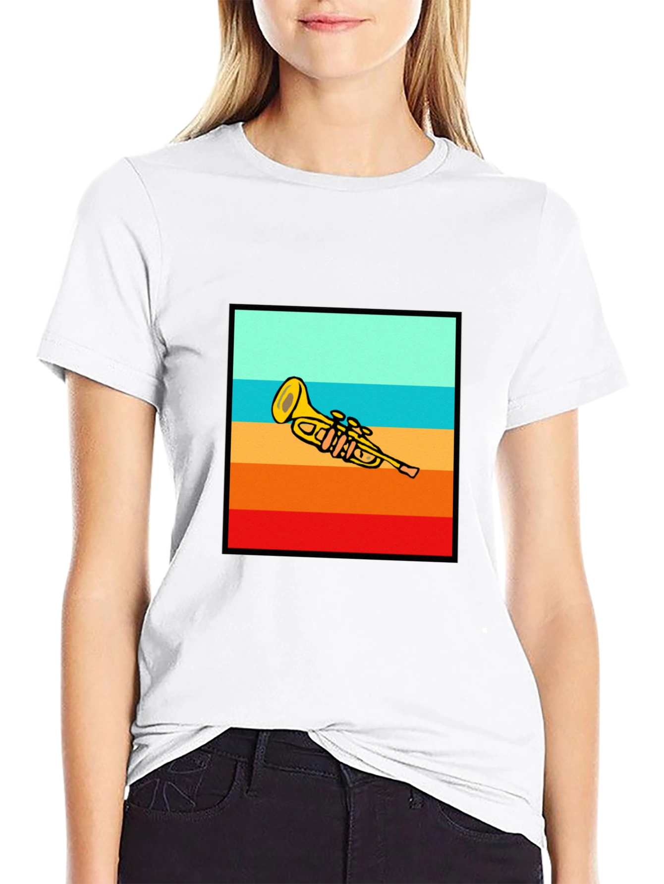 Retro Trumpet Sunset T-Shirt