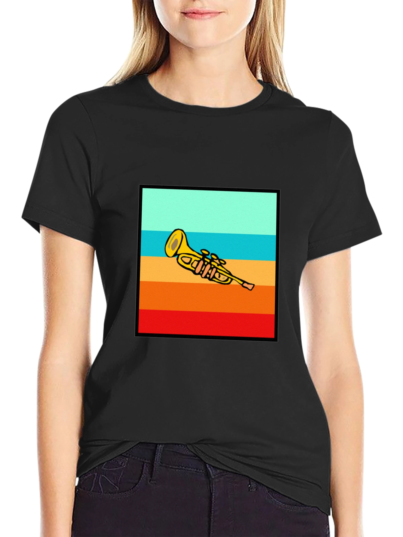 Retro Trumpet Sunset T-Shirt