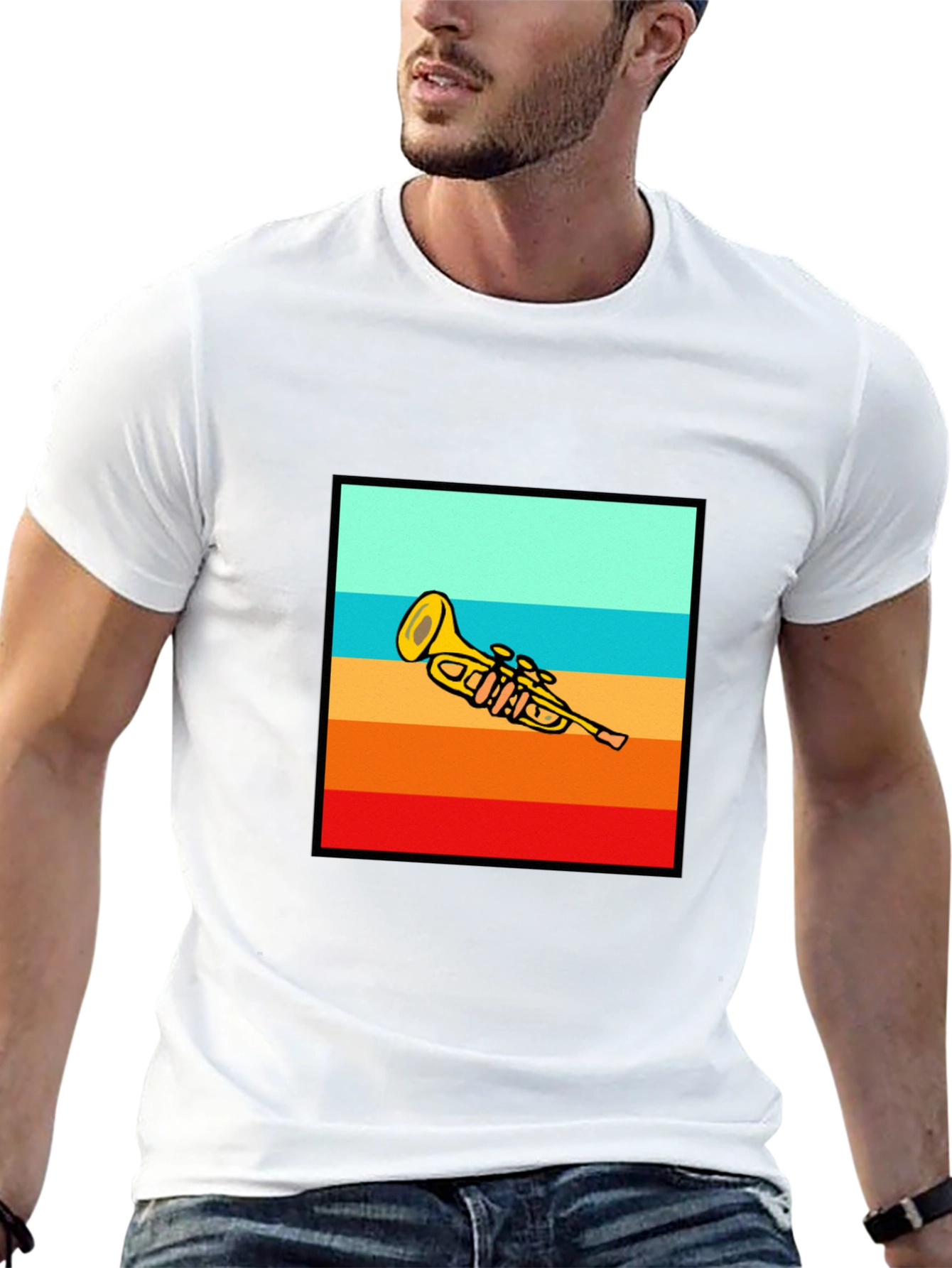Retro Trumpet Sunset T-Shirt