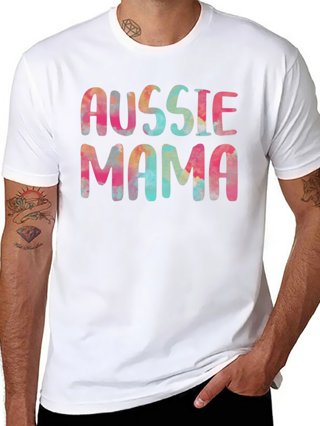 Aussie Mama Tie-Dye Graphic Tee