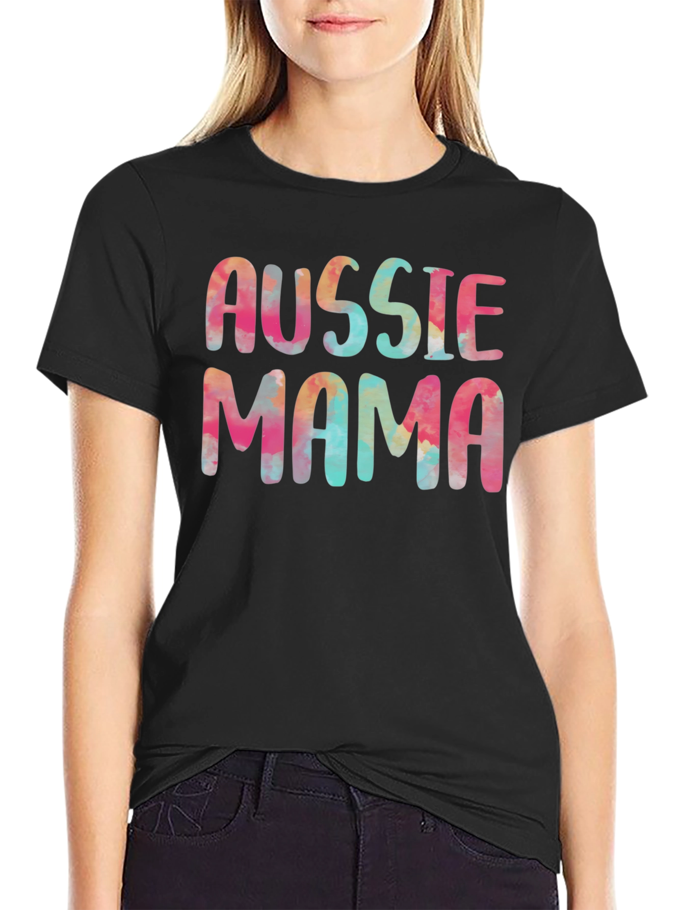 Aussie Mama Tie-Dye Graphic Tee