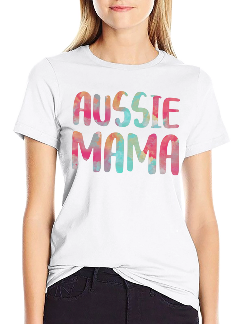 Aussie Mama Tie-Dye Graphic Tee