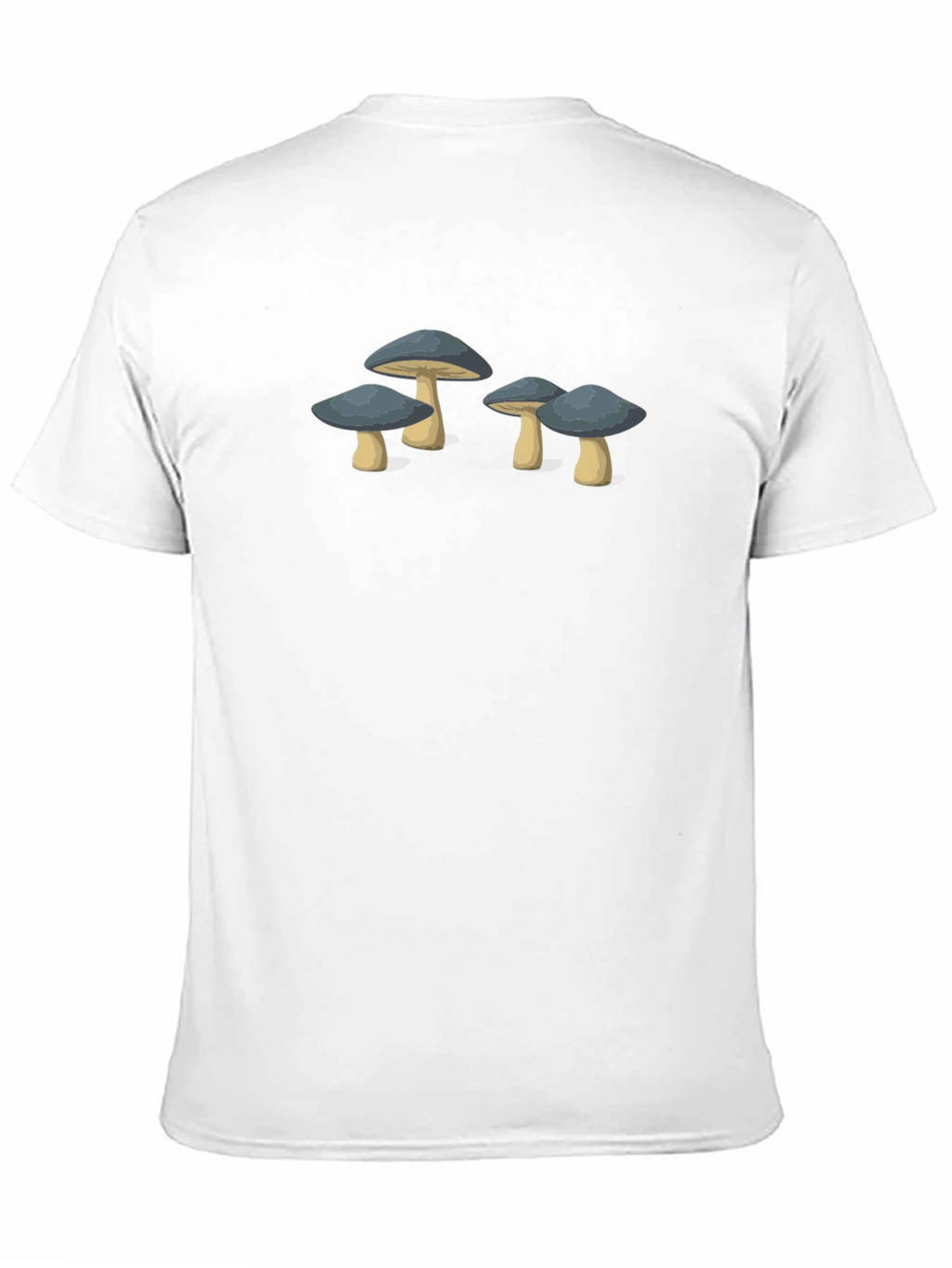 Mushroom Graphic Tee - Unisex Black Cotton T-Shirt