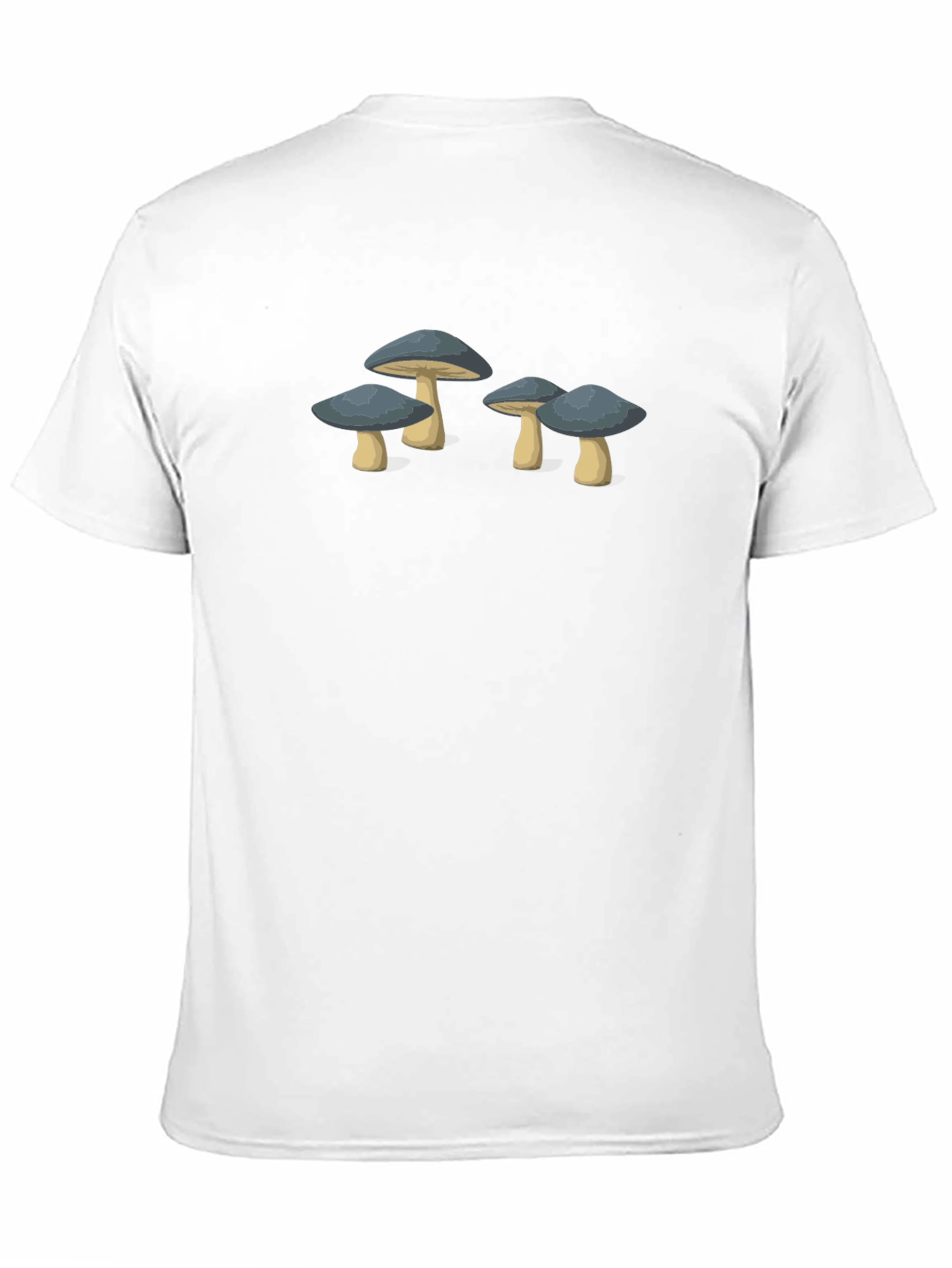 Mushroom Graphic Tee - Unisex Black Cotton T-Shirt