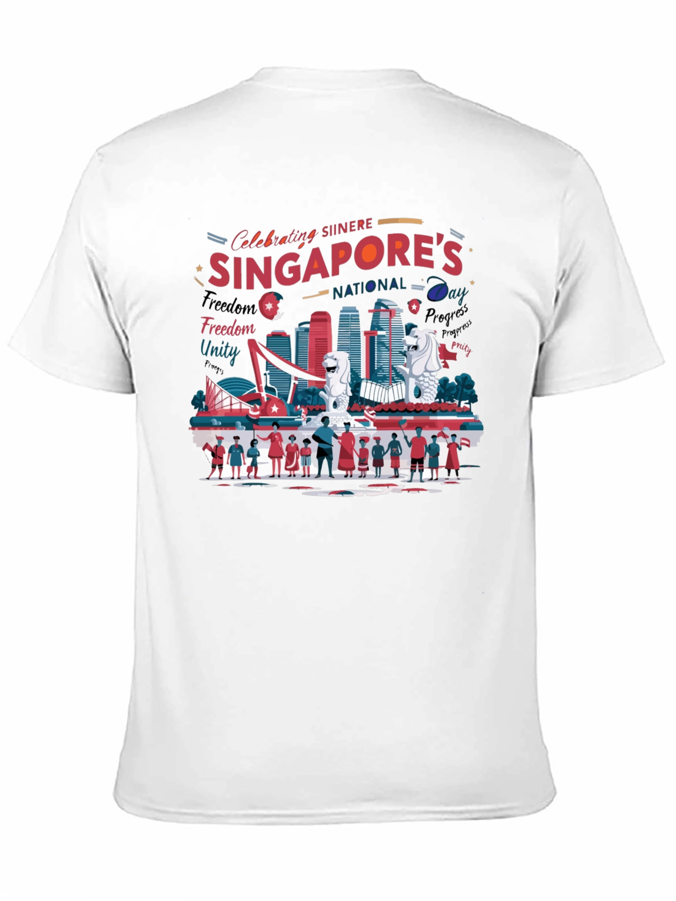 Singapore National Day Graphic T-Shirt