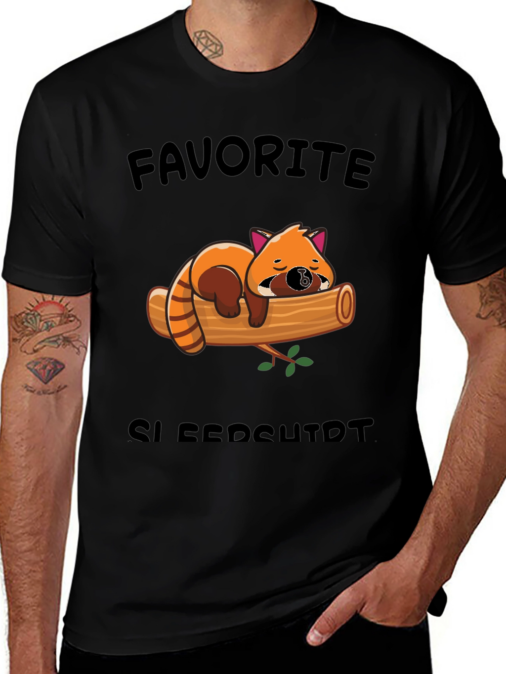 Cute Red Panda Sleeps T-Shirt
