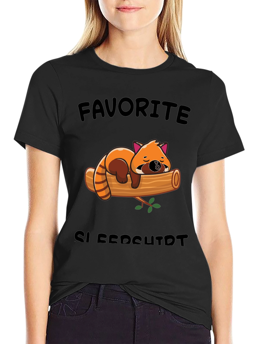 Cute Red Panda Sleeps T-Shirt