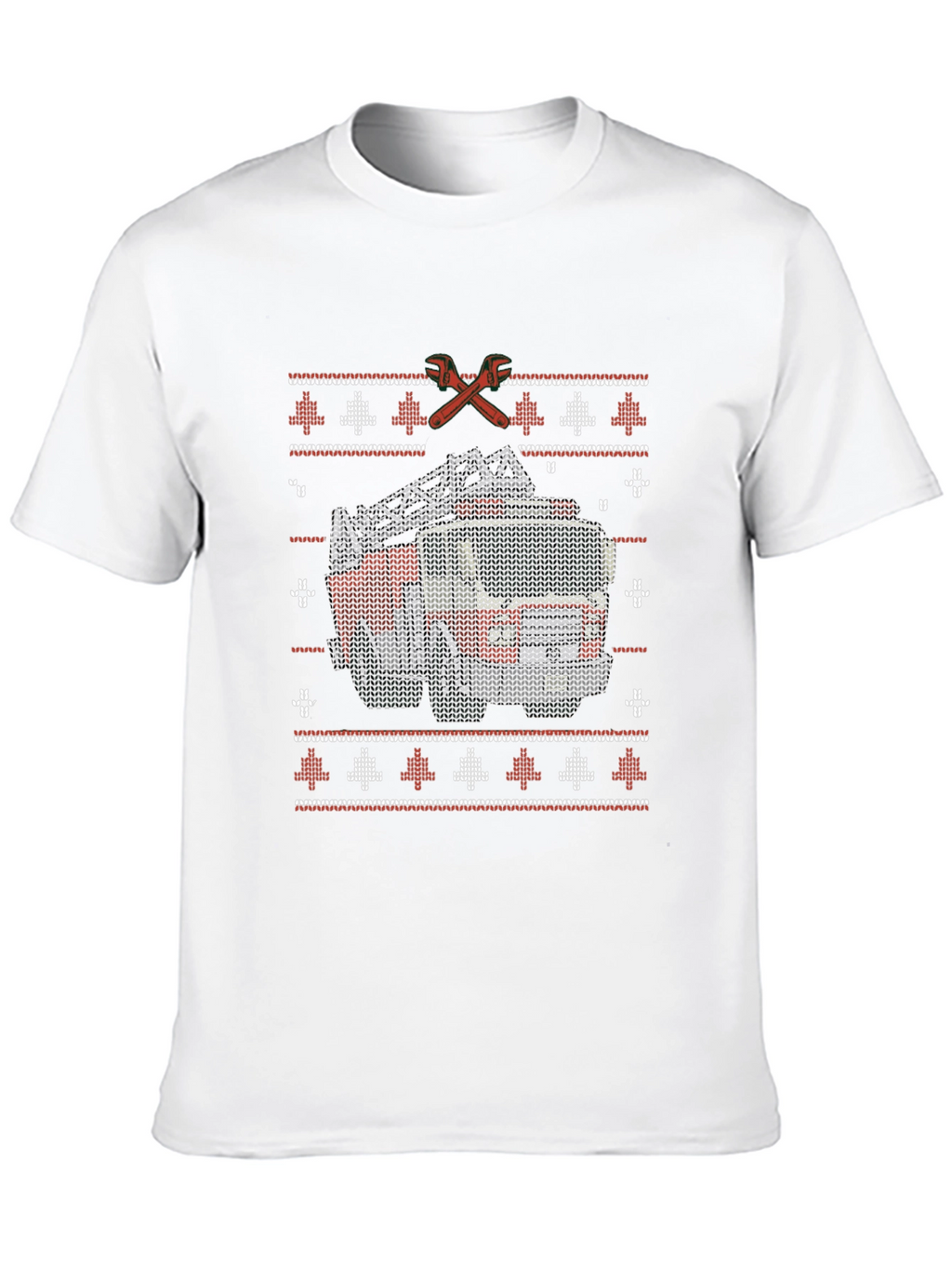 Fire Truck Ugly Christmas Sweater T-Shirt