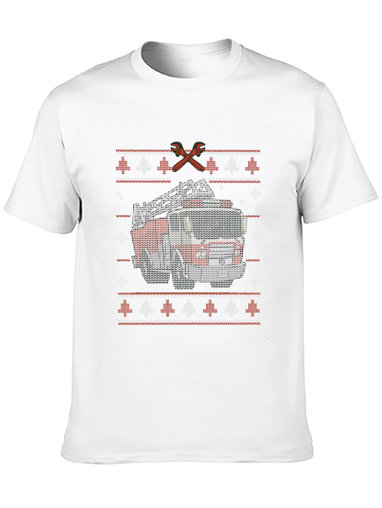 Fire Truck Ugly Christmas Sweater T-Shirt