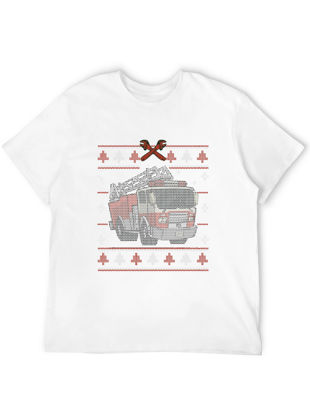 Fire Truck Ugly Christmas Sweater T-Shirt