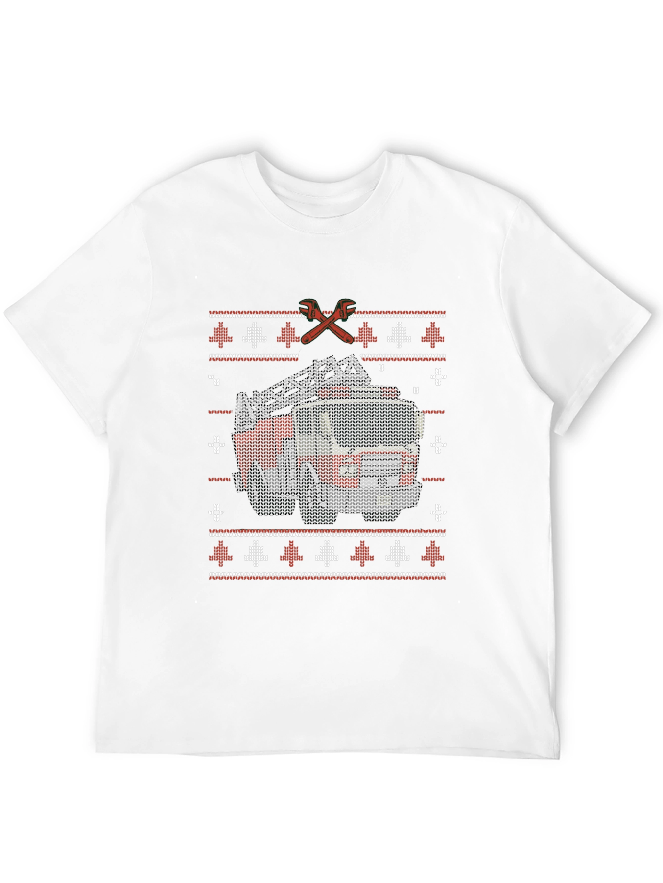 Fire Truck Ugly Christmas Sweater T-Shirt