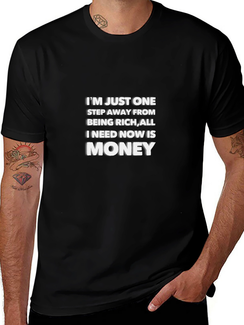 One Step Away From Money Graphic Tee