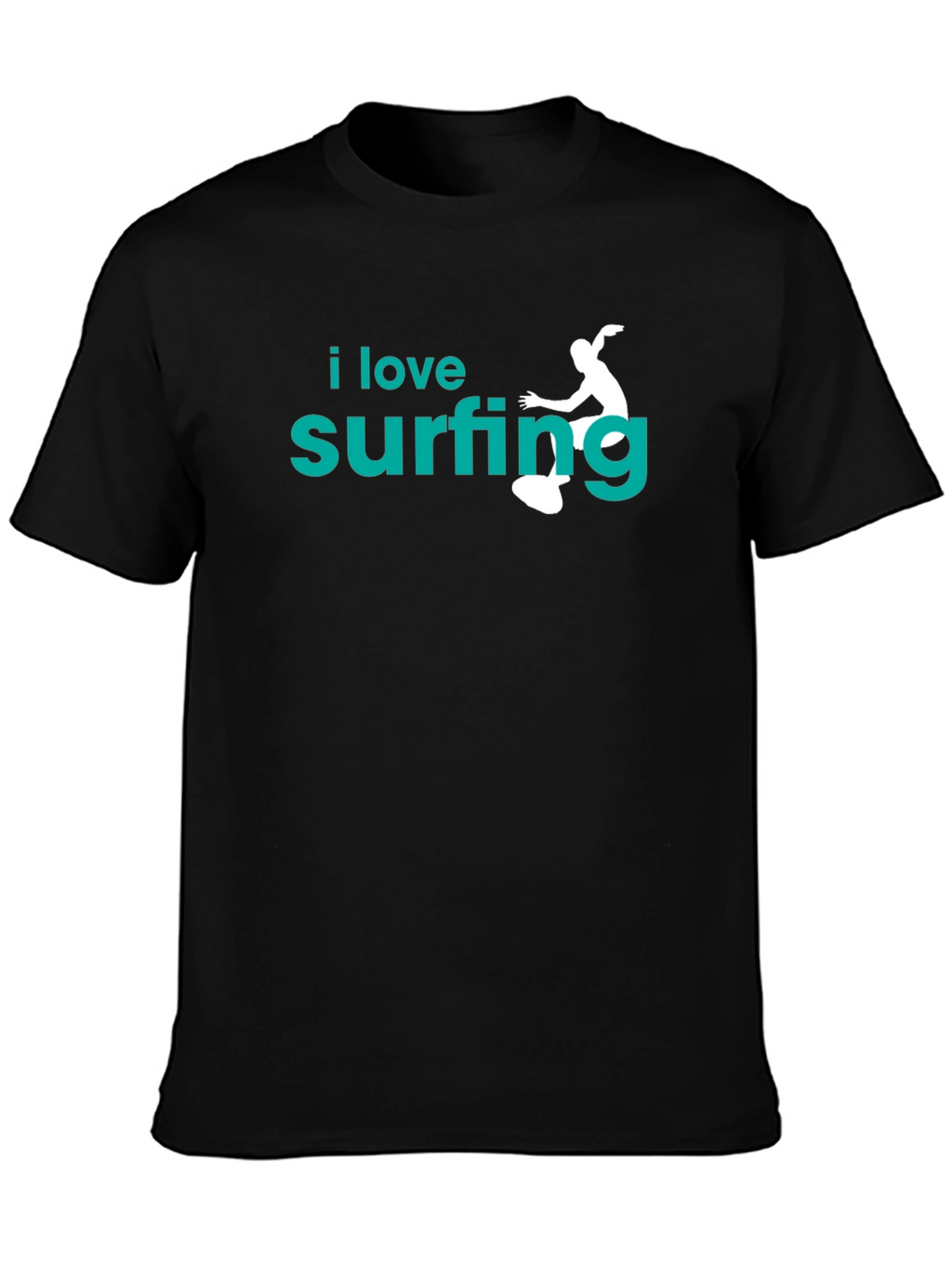 I Love Surfing T-Shirt | Black Tee