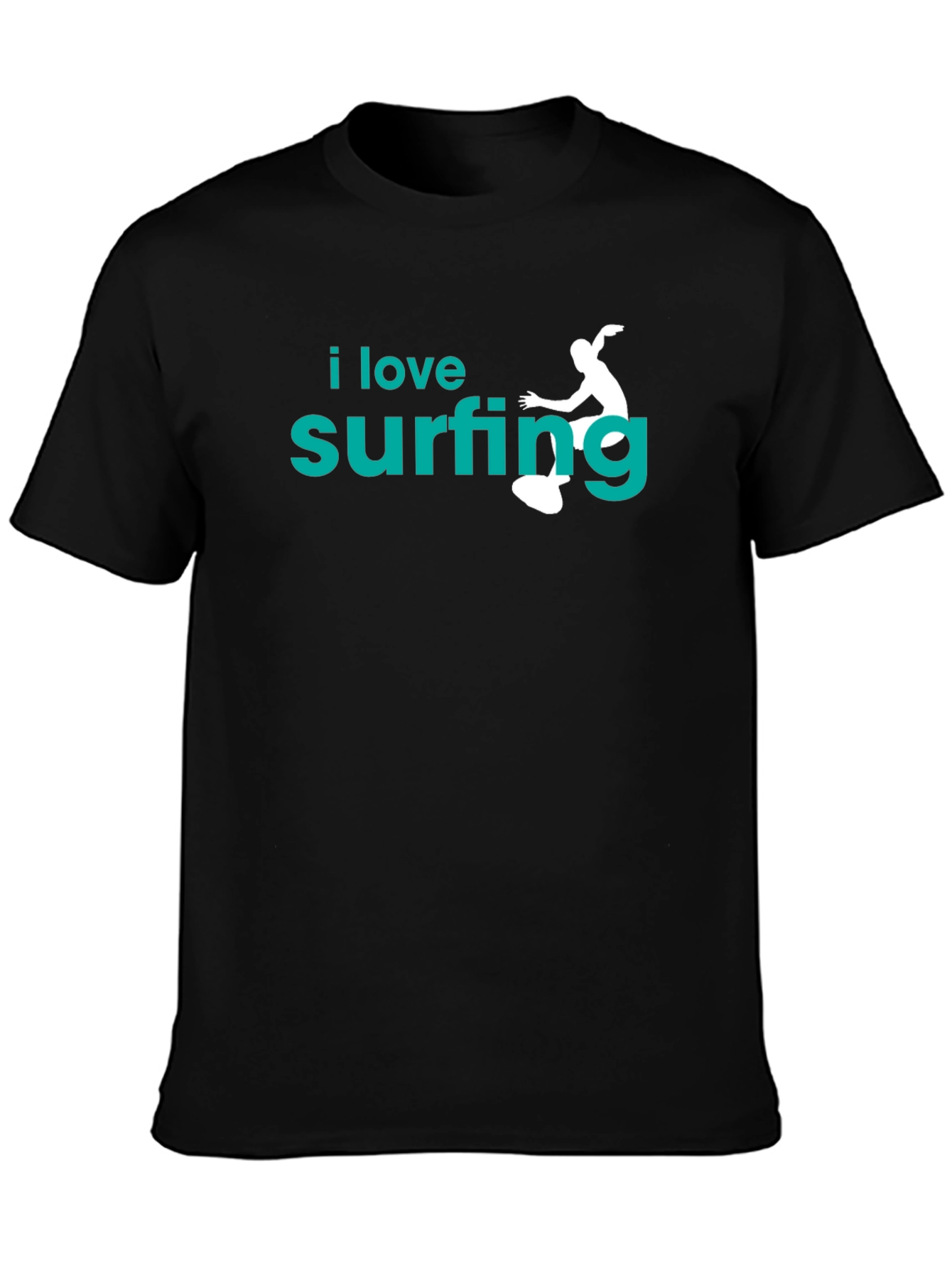 I Love Surfing T-Shirt | Black Tee