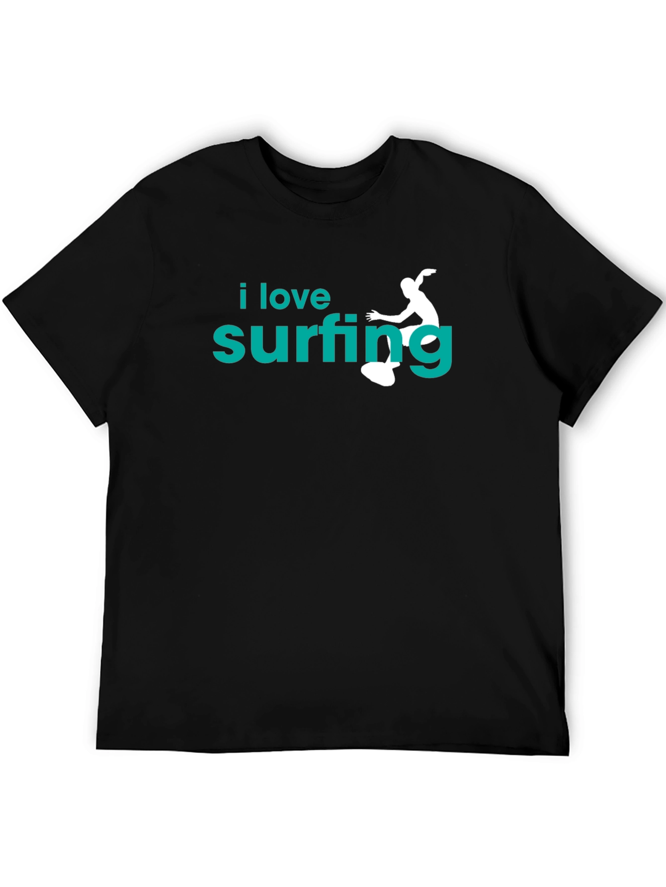 I Love Surfing T-Shirt | Black Tee