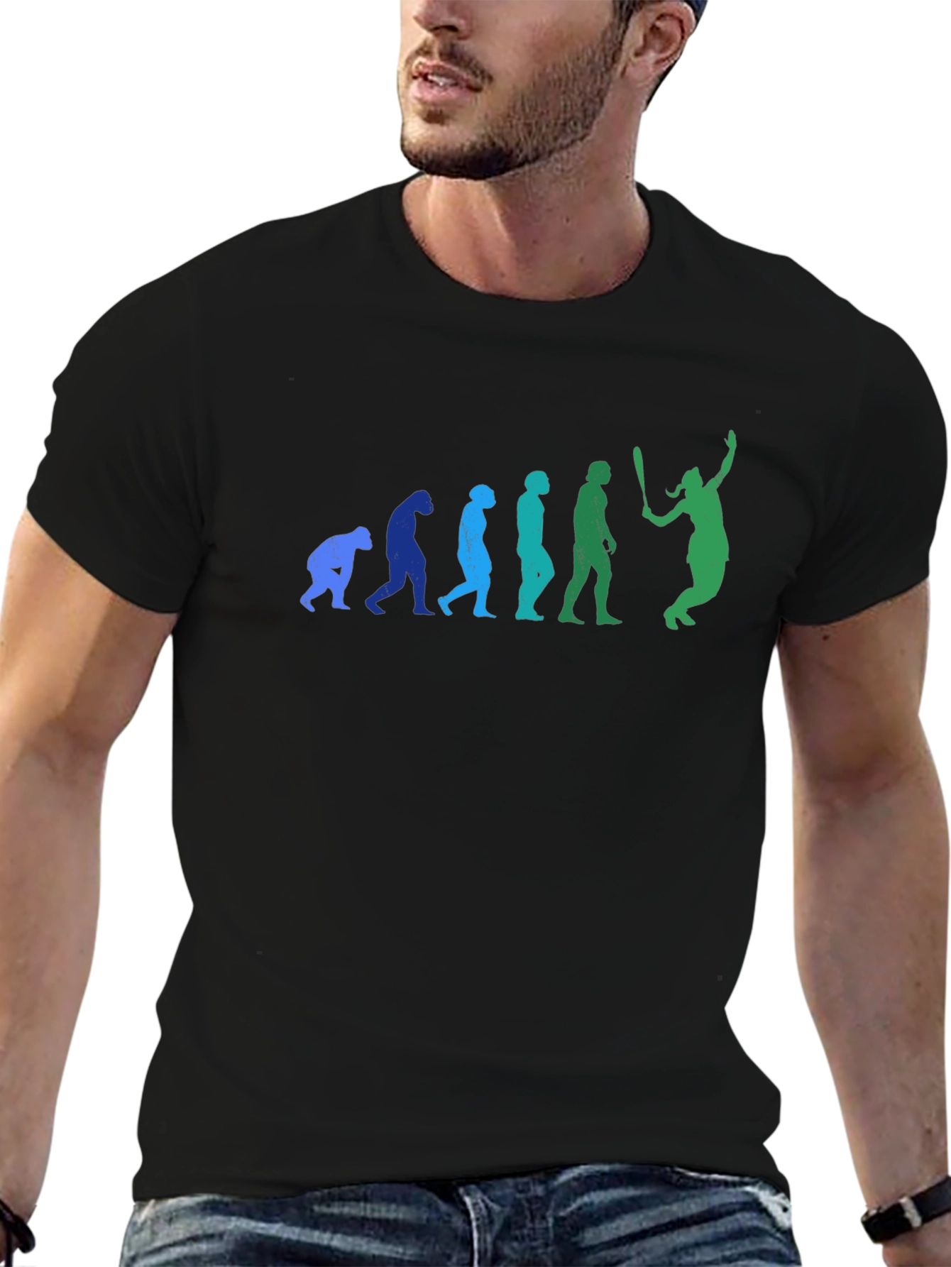 Evolution of Baseball T-Shirt - Funny Graphic Tee