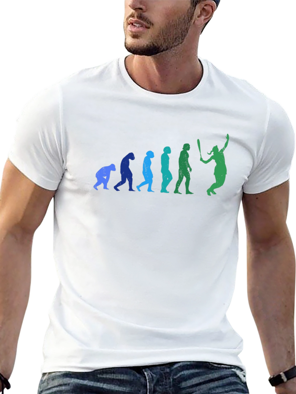 Evolution of Baseball T-Shirt - Funny Graphic Tee