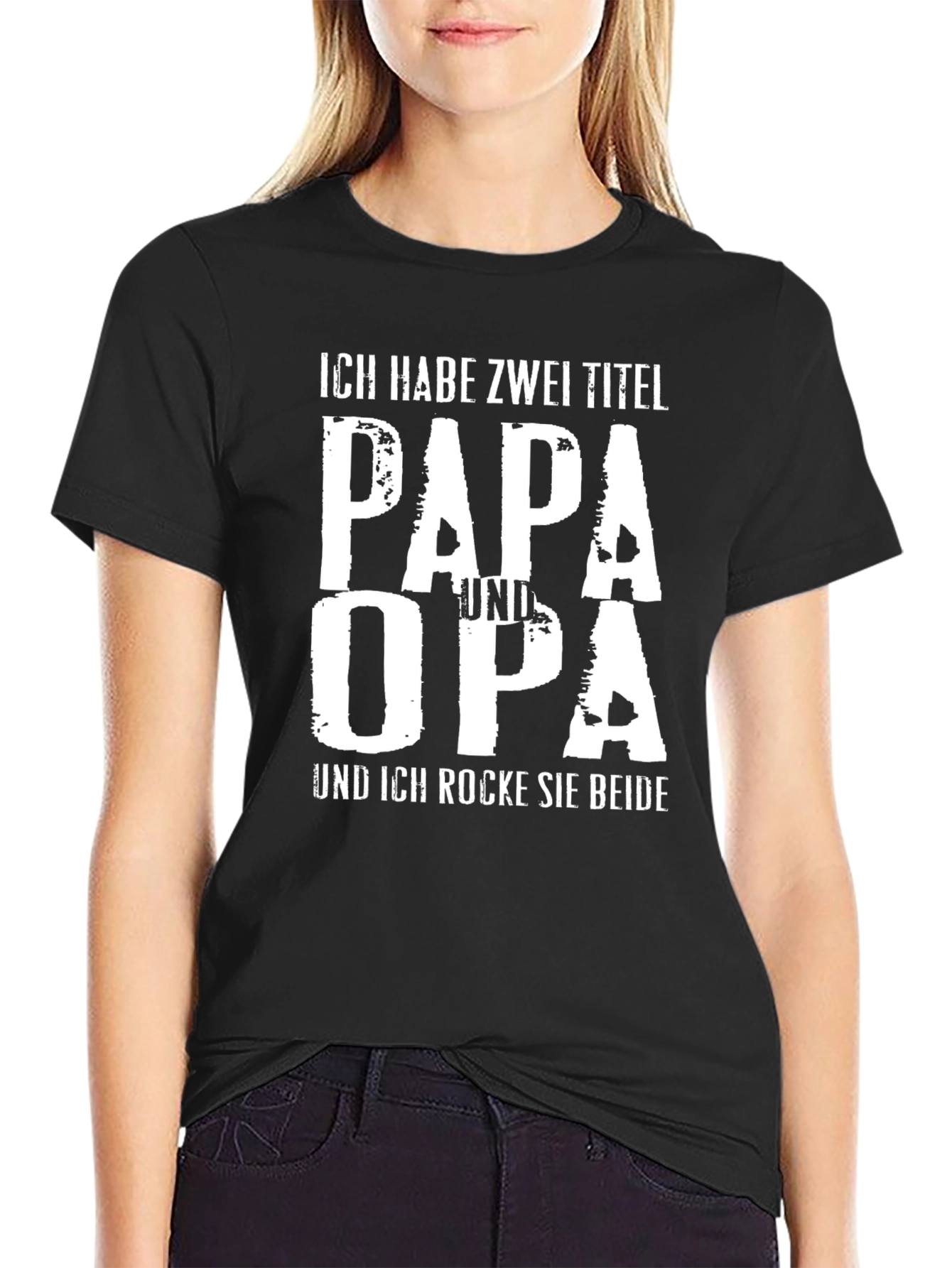 Papa Und Opa T-Shirt: Father & Grandfather German Text Tee