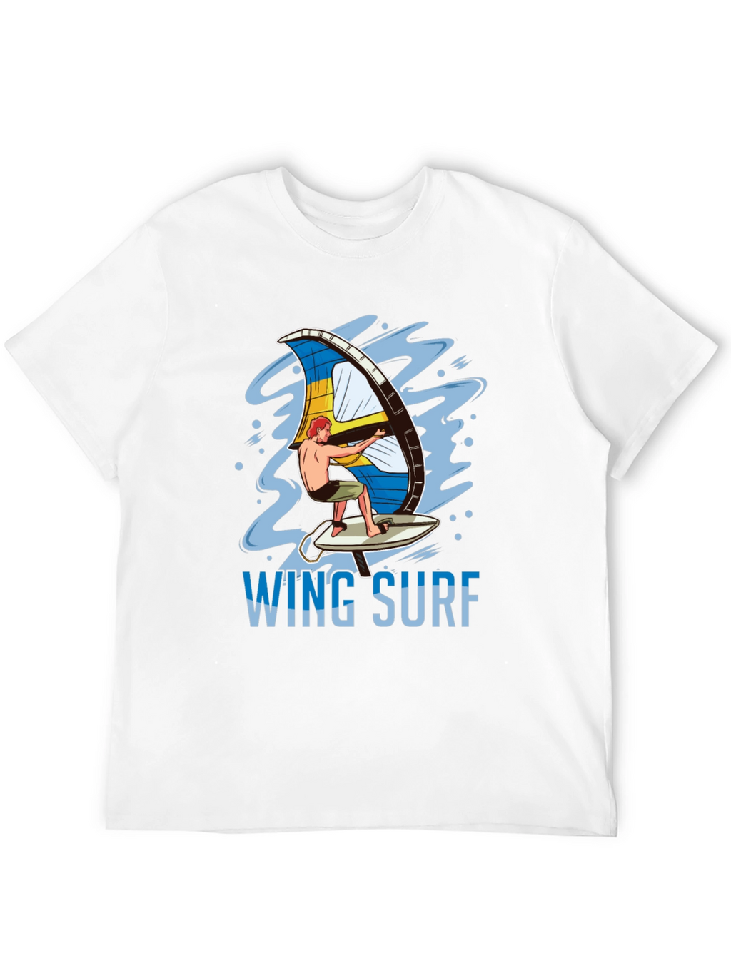 Wing Surf Graphic Tee - Black Cotton T-Shirt