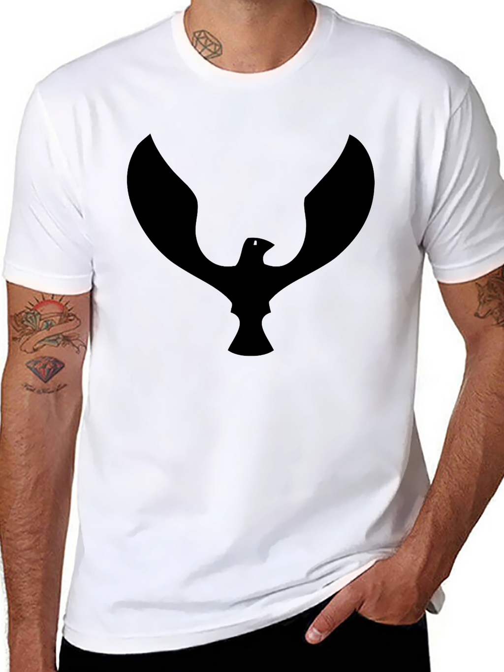 Black Bird Graphic T-Shirt - Stylish Casual Tee