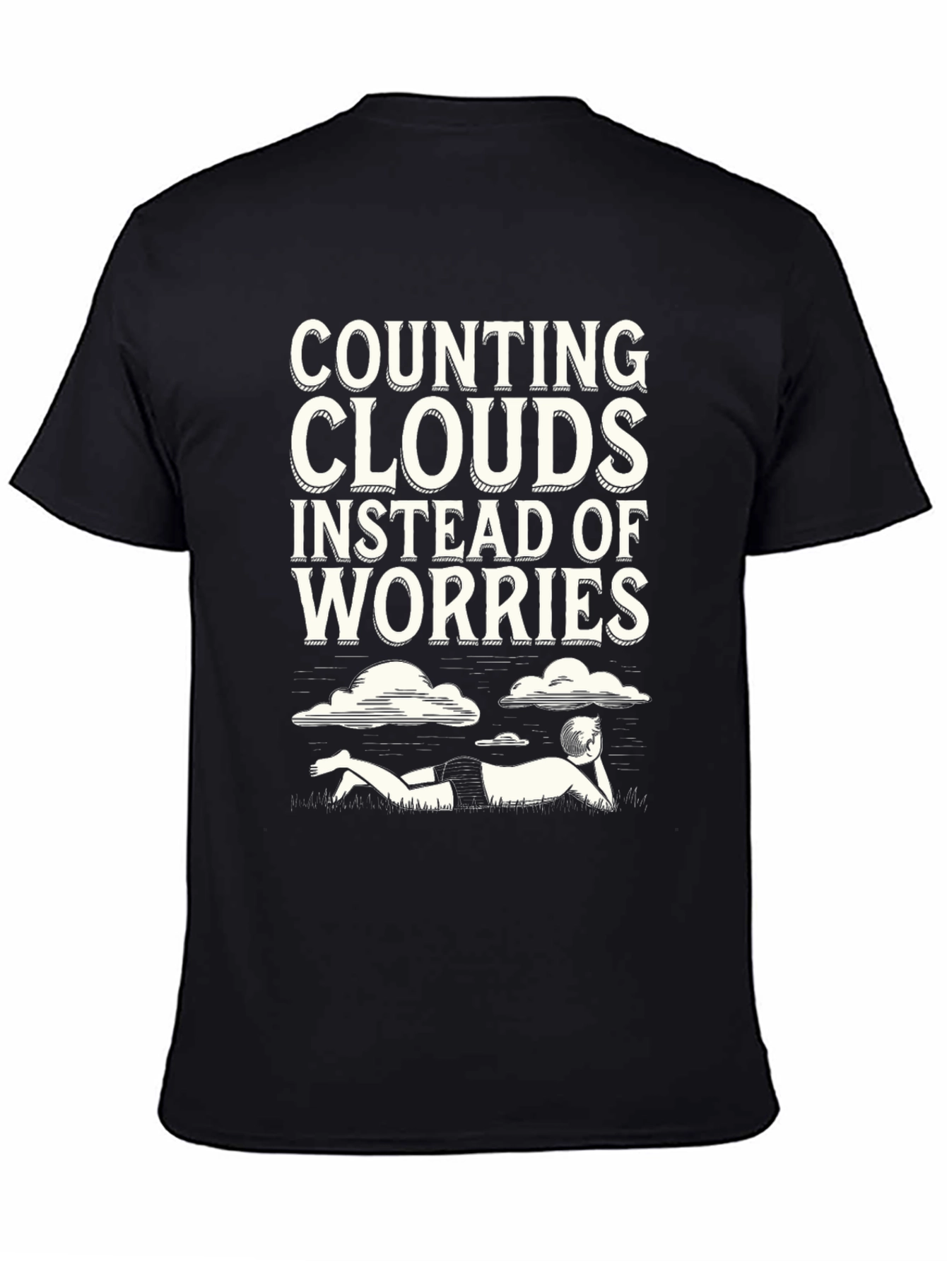 Counting Clouds Graphic Tee - Relaxed Vibes