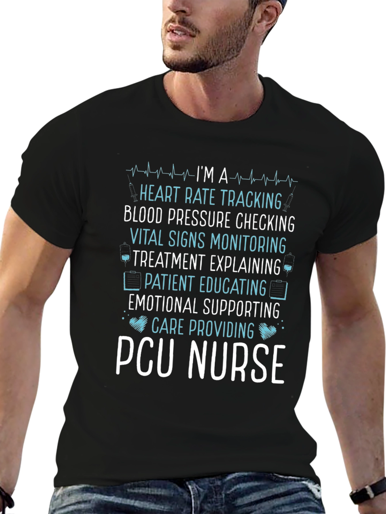PCU Nurse T-Shirt - Heart Rate Monitoring