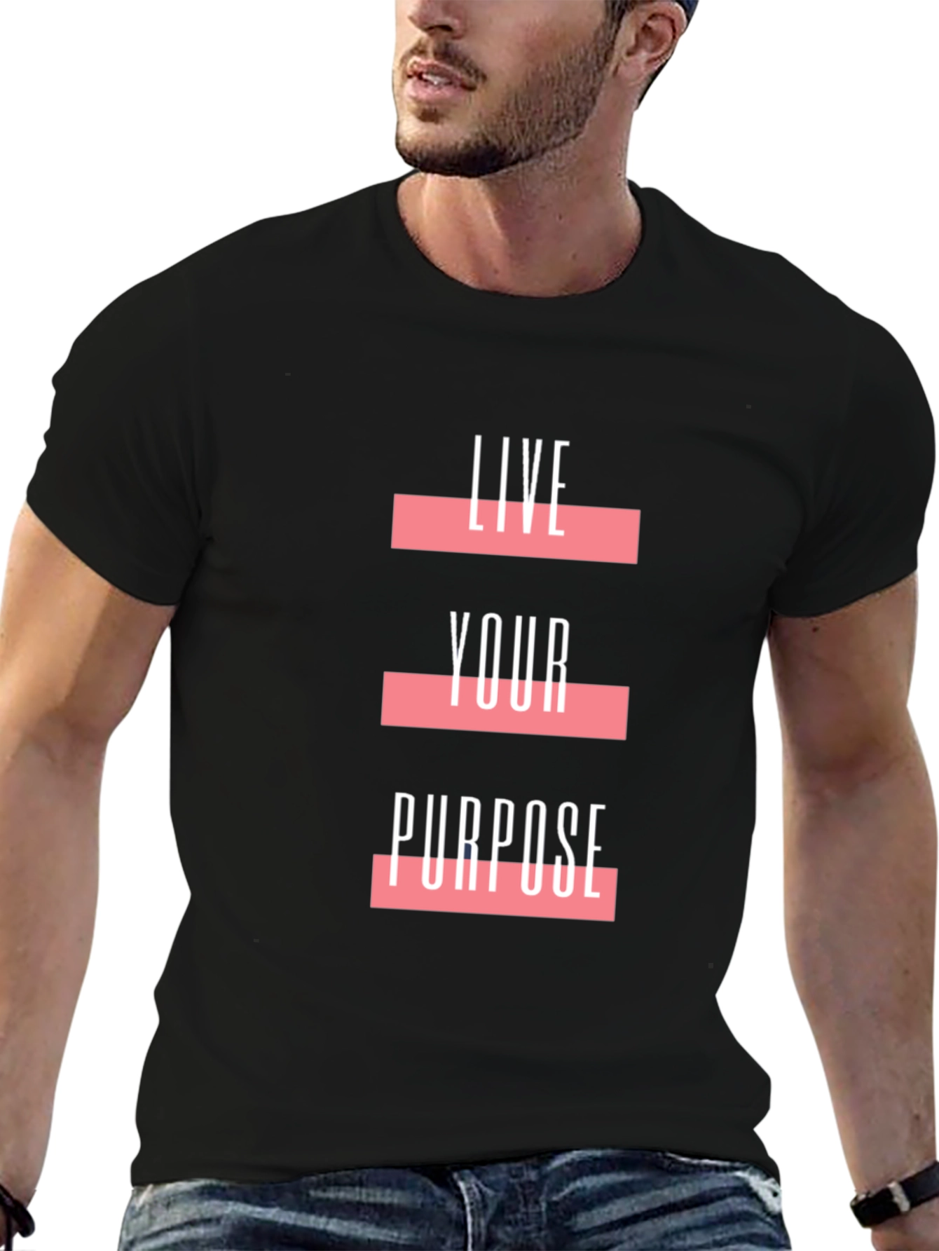 Live Your Purpose Graphic Tee - Black