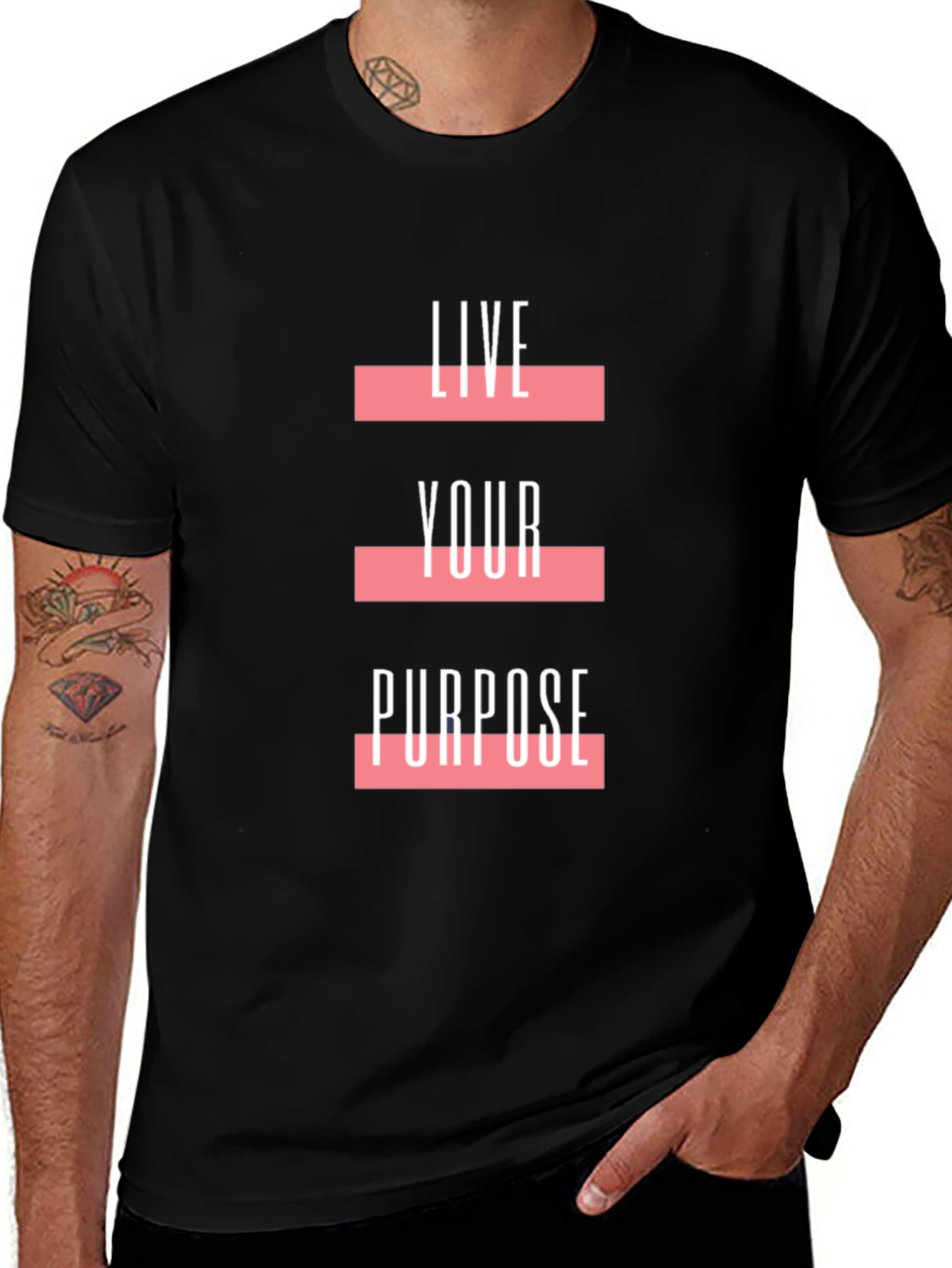 Live Your Purpose Graphic Tee - Black