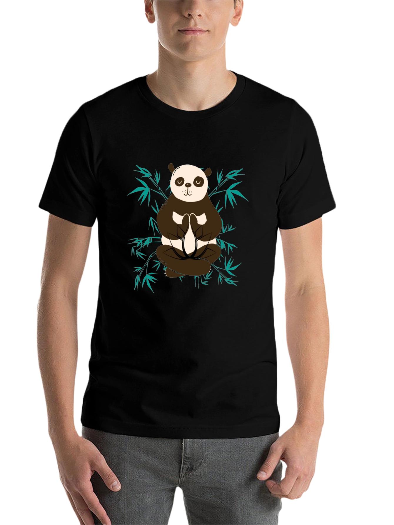 Meditating Panda Graphic Tee - Zen Style Shirt