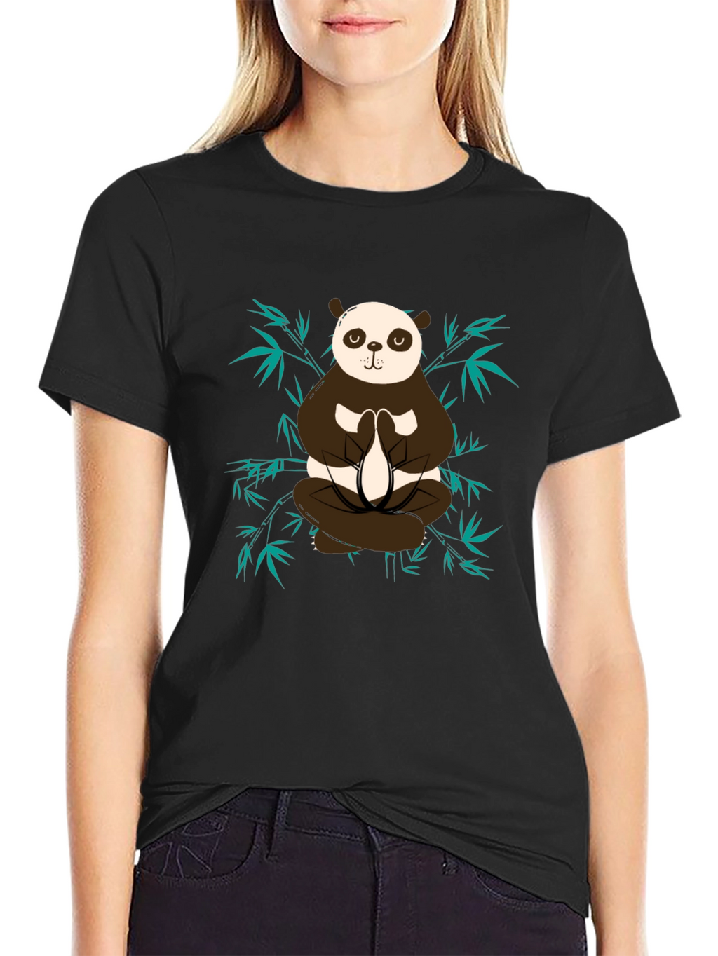 Meditating Panda Graphic Tee - Zen Style Shirt