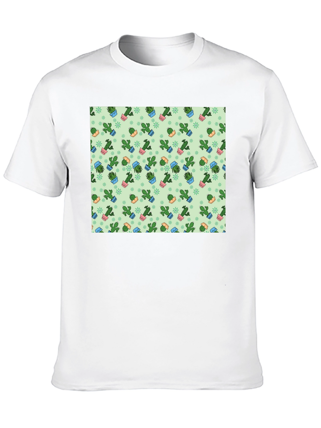 Cactus Print Mens T-Shirt