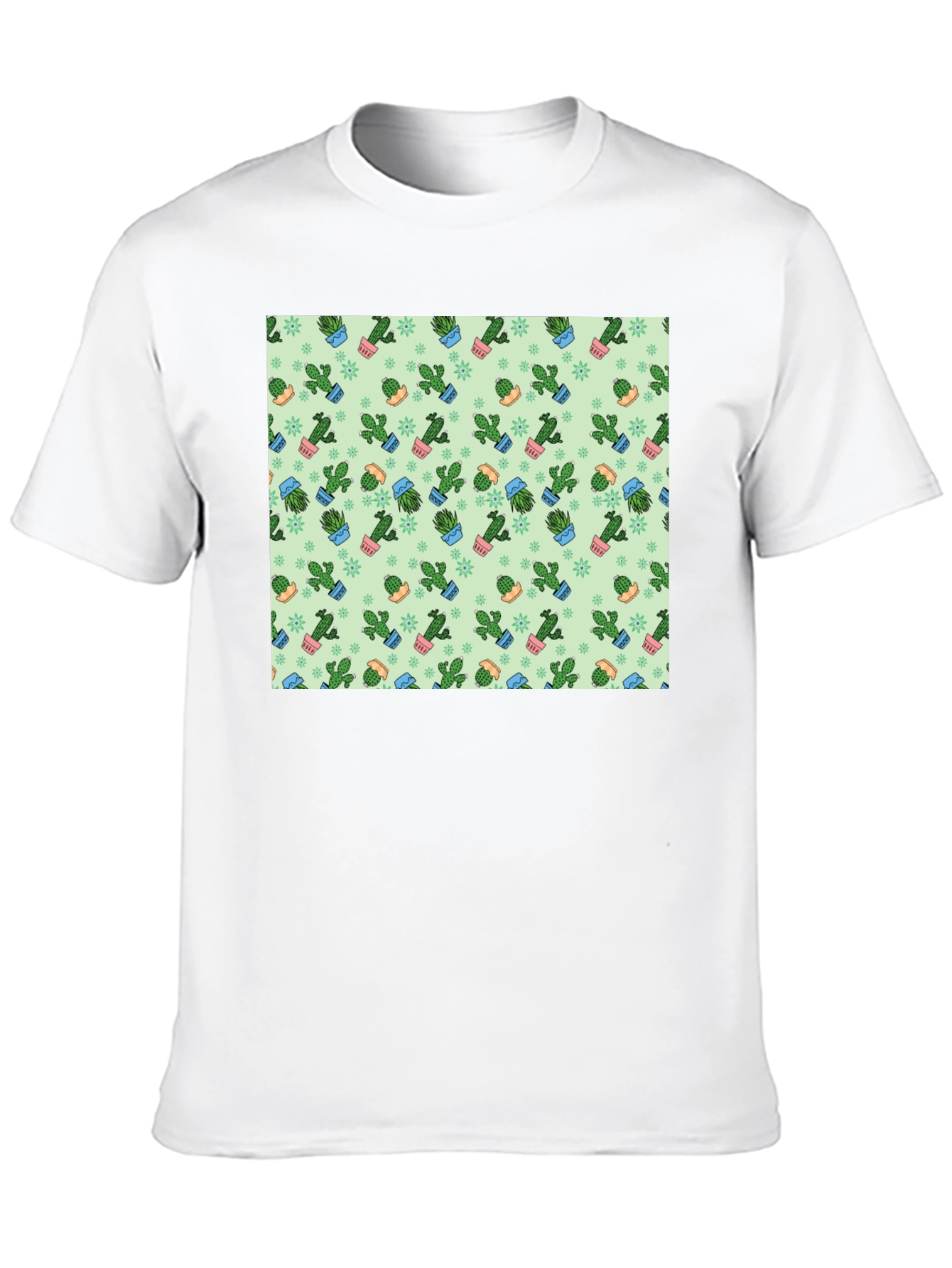 Cactus Print Mens T-Shirt
