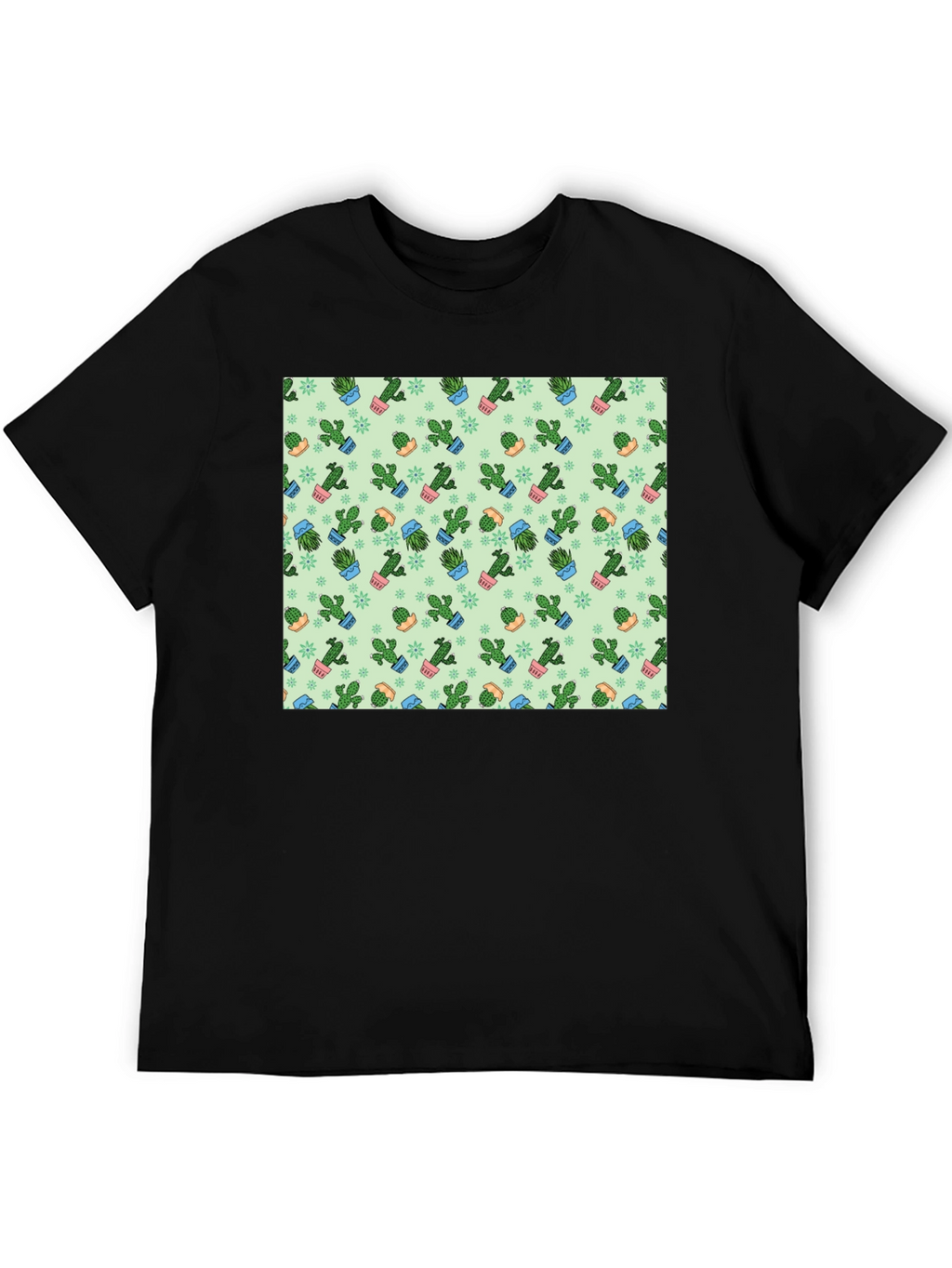 Cactus Print Mens T-Shirt