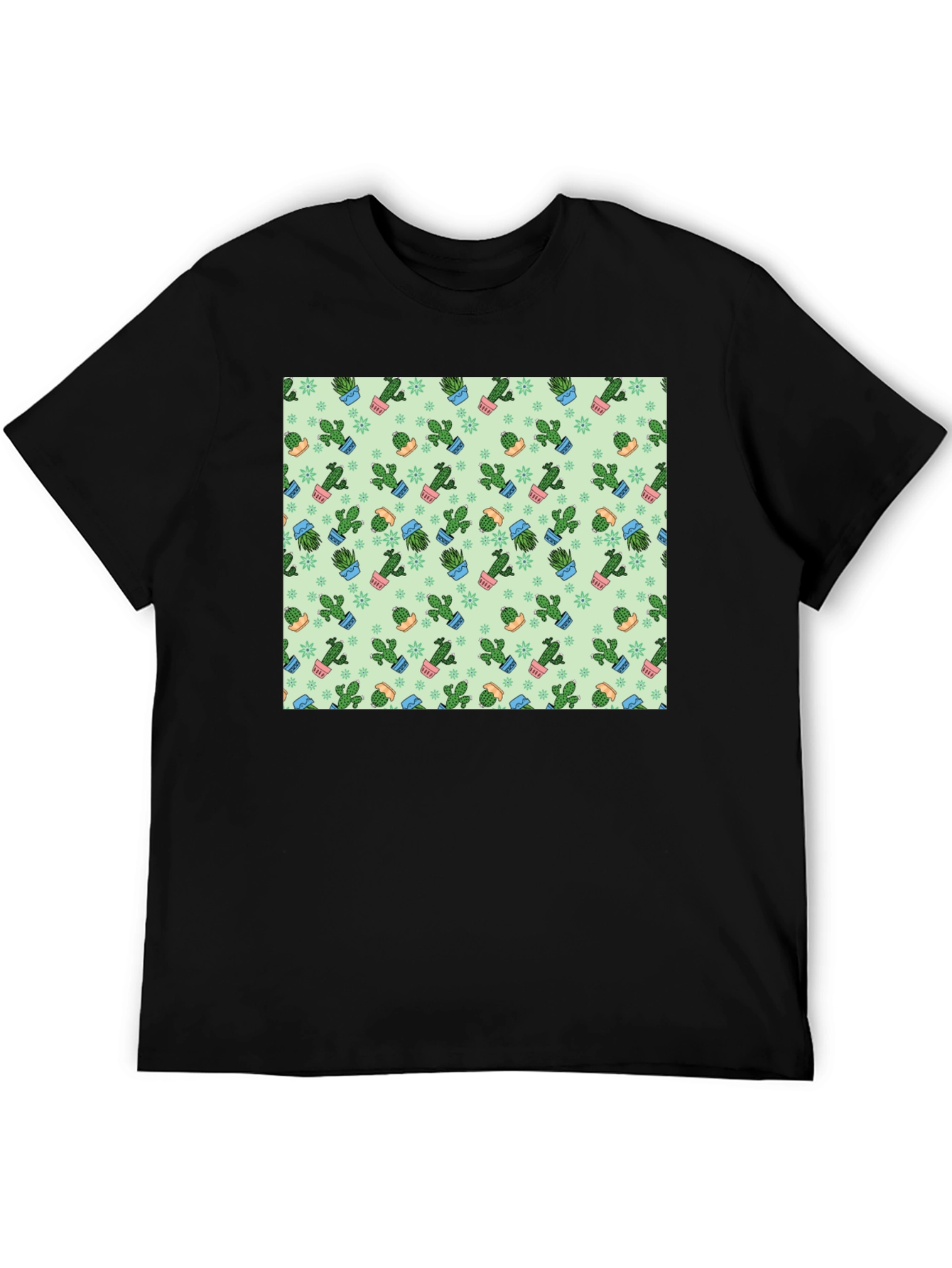 Cactus Print Mens T-Shirt