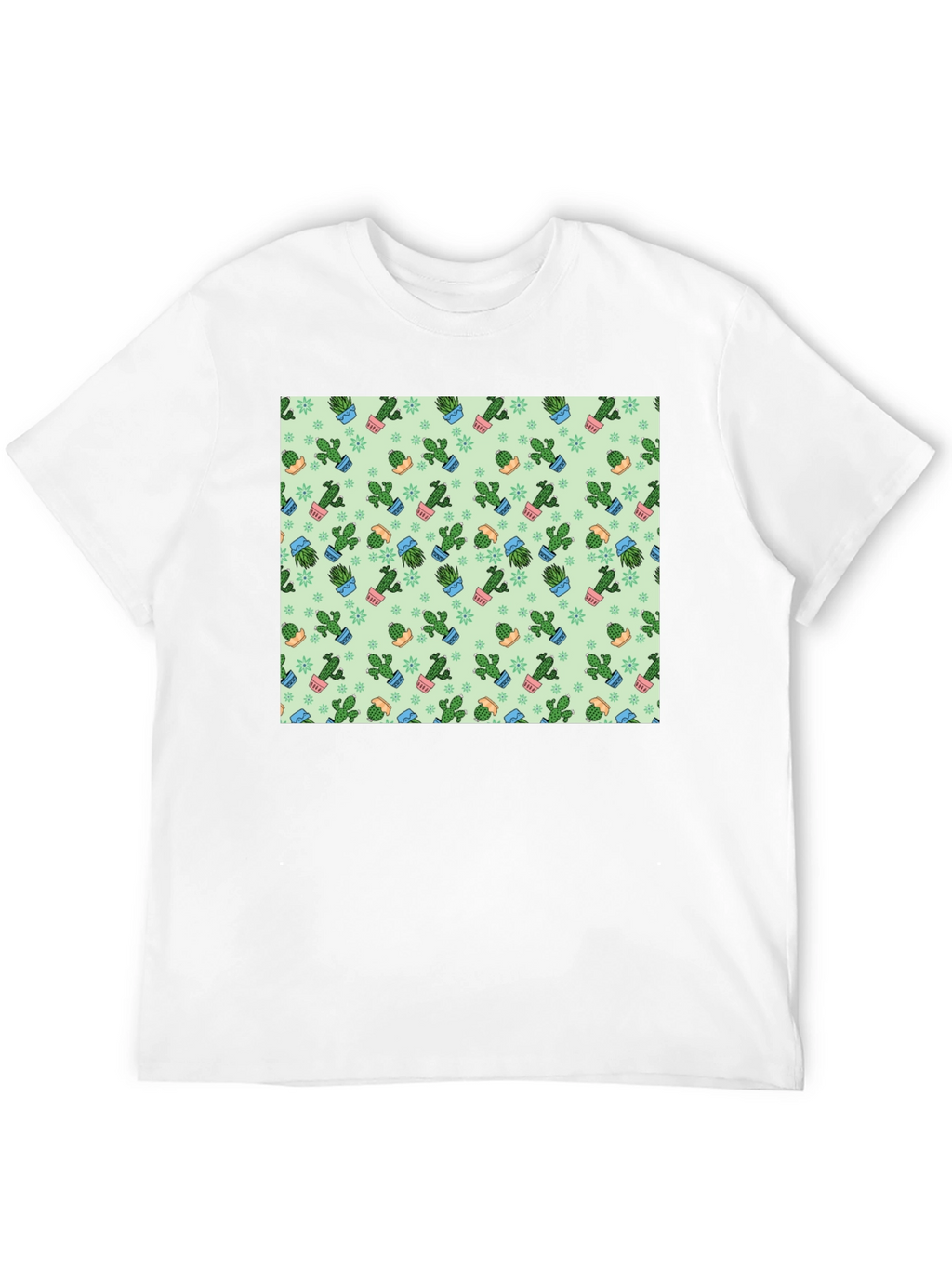 Cactus Print Mens T-Shirt