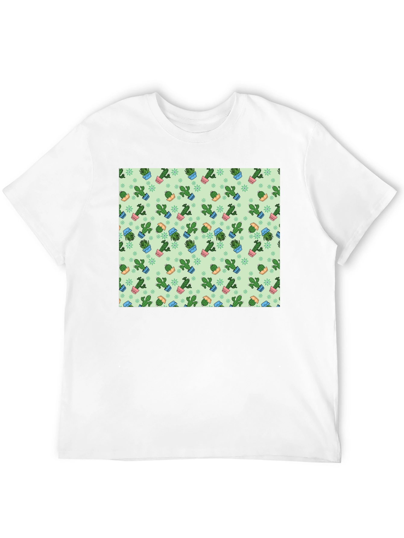 Cactus Print Mens T-Shirt