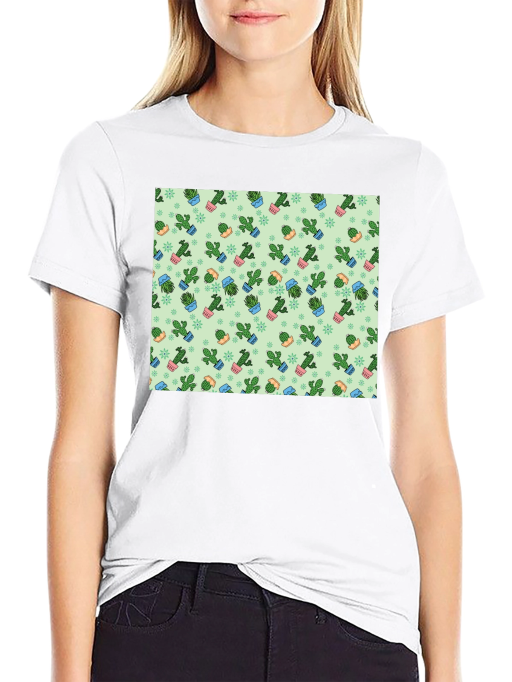 Cactus Print Mens T-Shirt