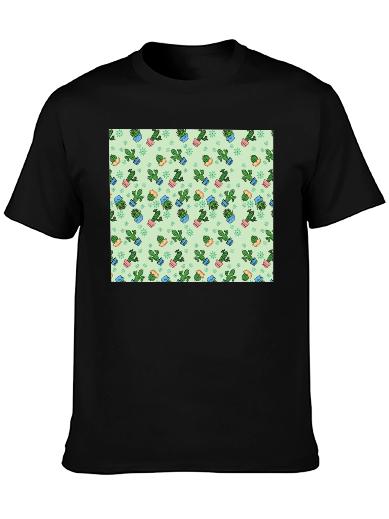 Cactus Print Mens T-Shirt